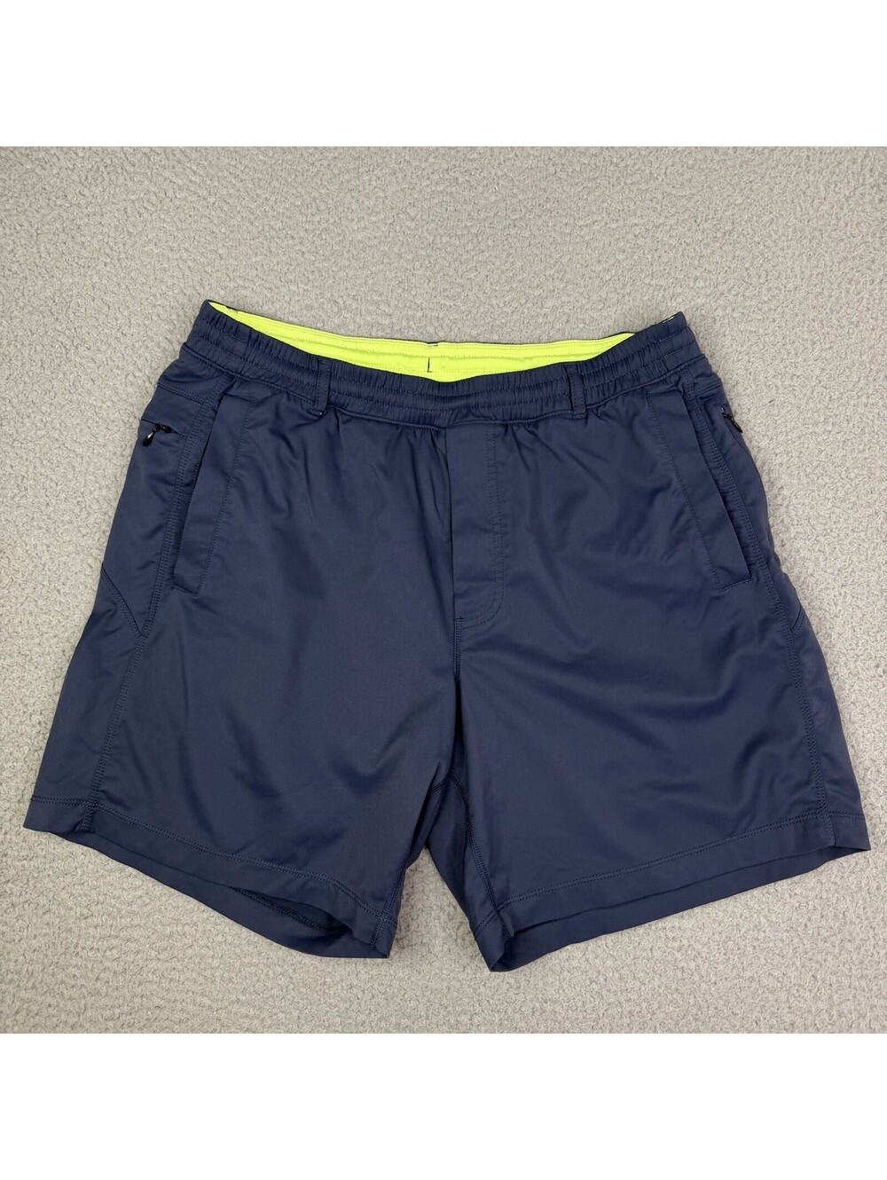 Birddogs Mens Shorts Sz L Classic Blue Lined Performance Stretch Athletic